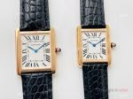 V8 Factory Cartier Tank Solo couple Watches Quartz Rose Gold case